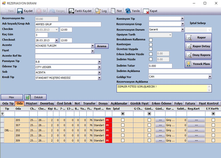 screenshot of Sistem Otel